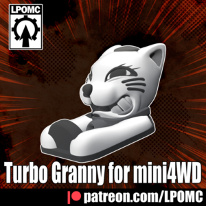 Turbo Granny Mod para chasis Tamiya mini4WD Cat Racer Super-II 18090-