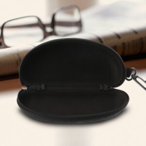 Estuche Negro con Cremallera y Mosquetón para Gafas de Sol Almacenamiento de Gafas-