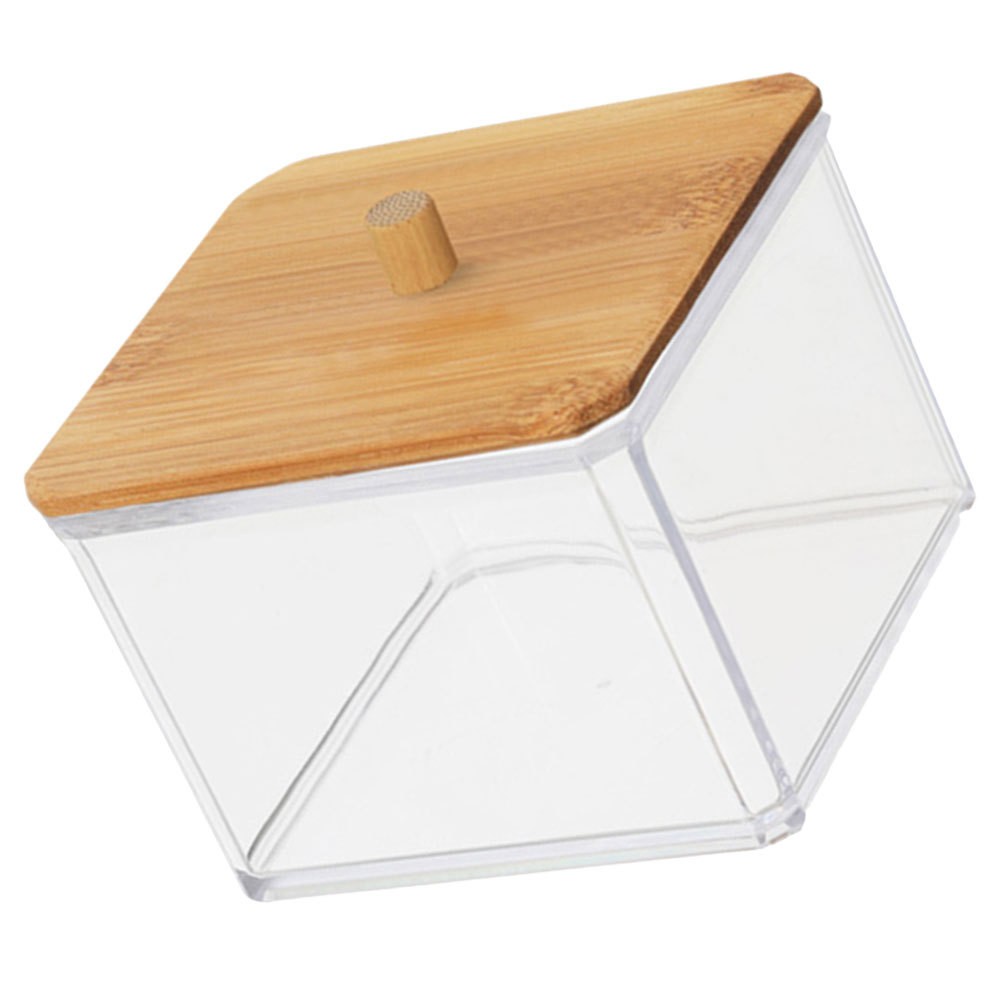 Dispensador de almohadillas de algodón para baño soporte desmaquillante organizador de almacenamiento de belleza- - Image 4