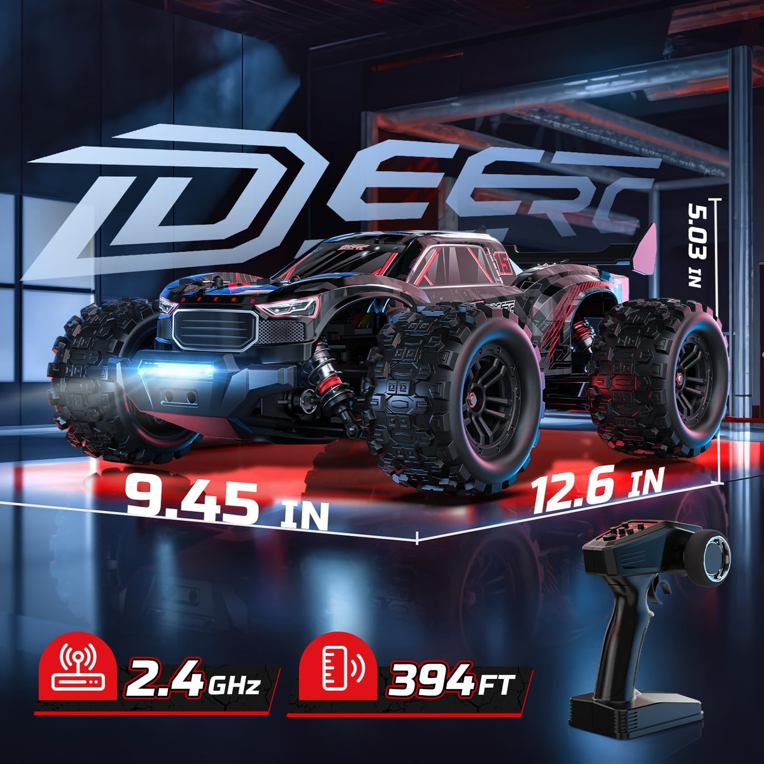 DEERC 114 Alta Velocidad Sin Escobillas RC Coche 4x4 Todoterreno Camión Impermeable- - Image 2