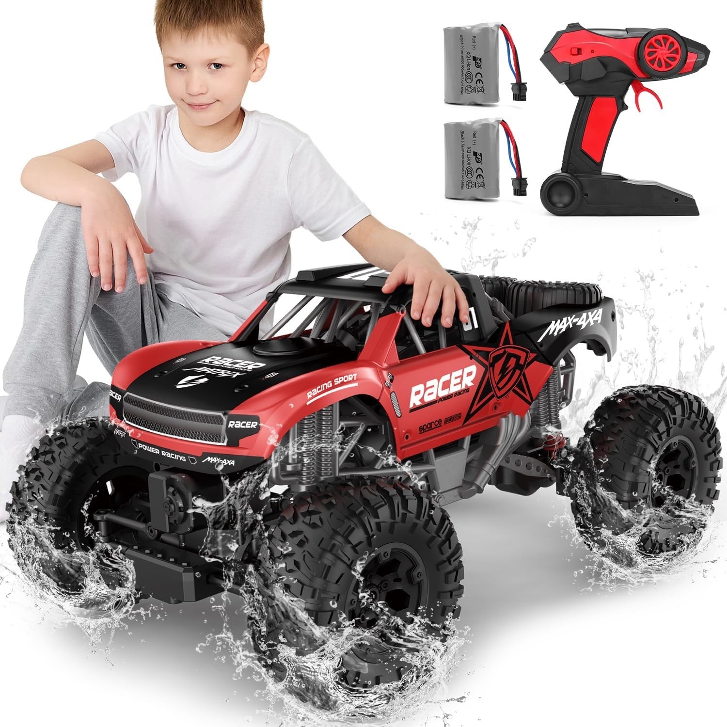 Monster Truck todoterreno impermeable escala 1:12 4x4 con motores dobles y baterías- - Image 3