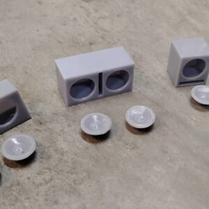3d Printed 1/25 Speaker Subwoofer Cabinet Box Assortment