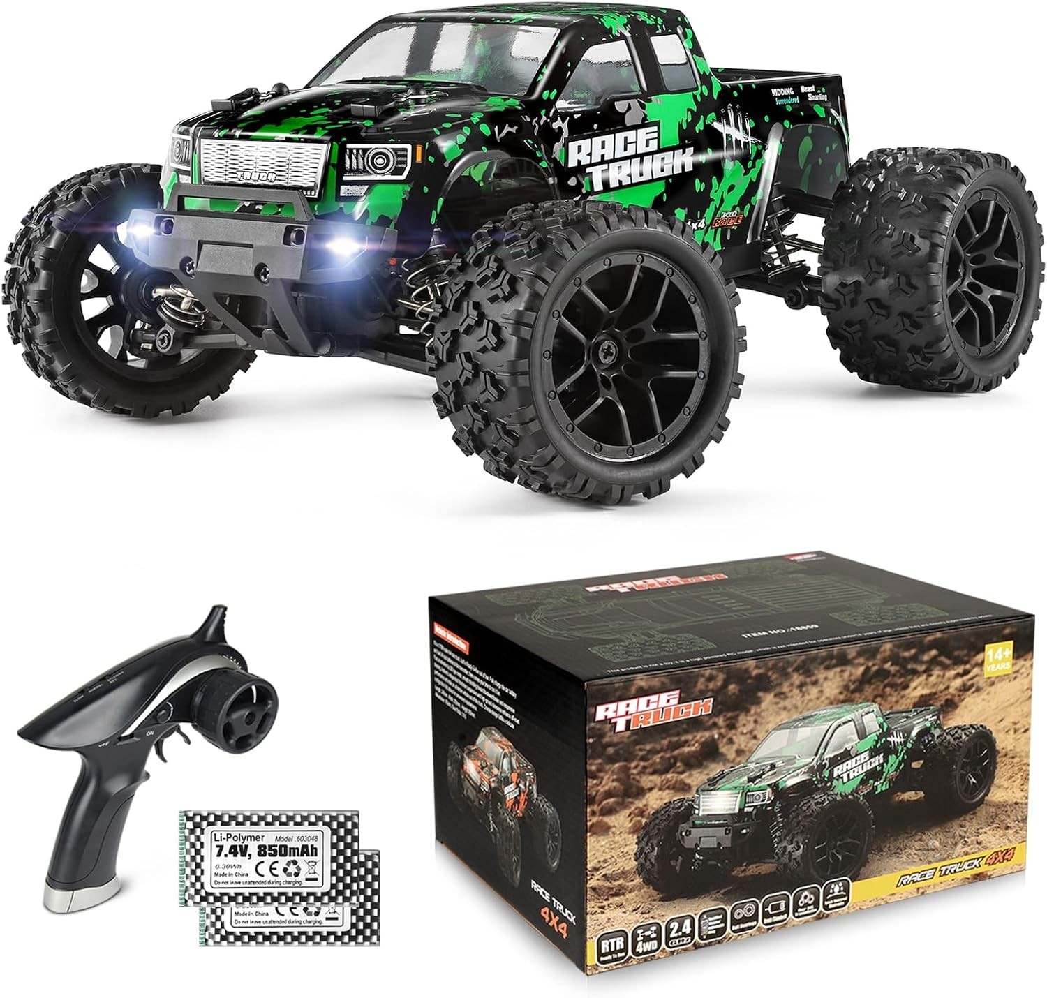 Monster Truck RC todoterreno 4x4 de alta velocidad - Control de 2,4 GHz y baterías incluidas- - Image 3