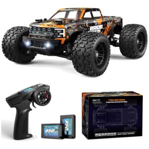Monster Truck RC rápido 4x4 - Aventura escala 1:18 con baterías dobles para niños-