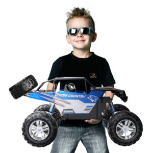 Monster Truck DEERC 1:8 Grande RC 4x4 con Sonido, 2 Baterías - Adultos y Niños-