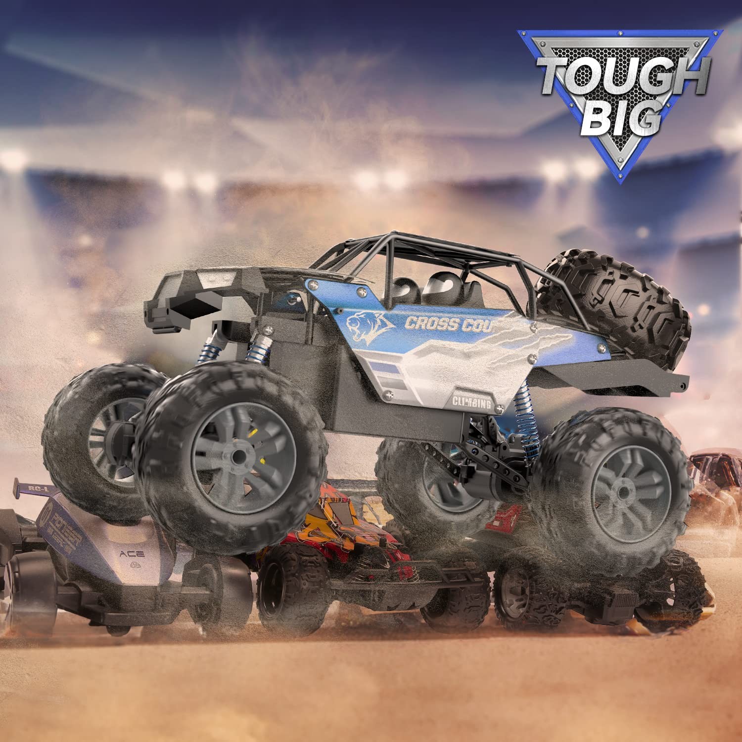 Monster Truck DEERC 1:8 Grande RC 4x4 con Sonido, 2 Baterías - Adultos y Niños- - Image 2