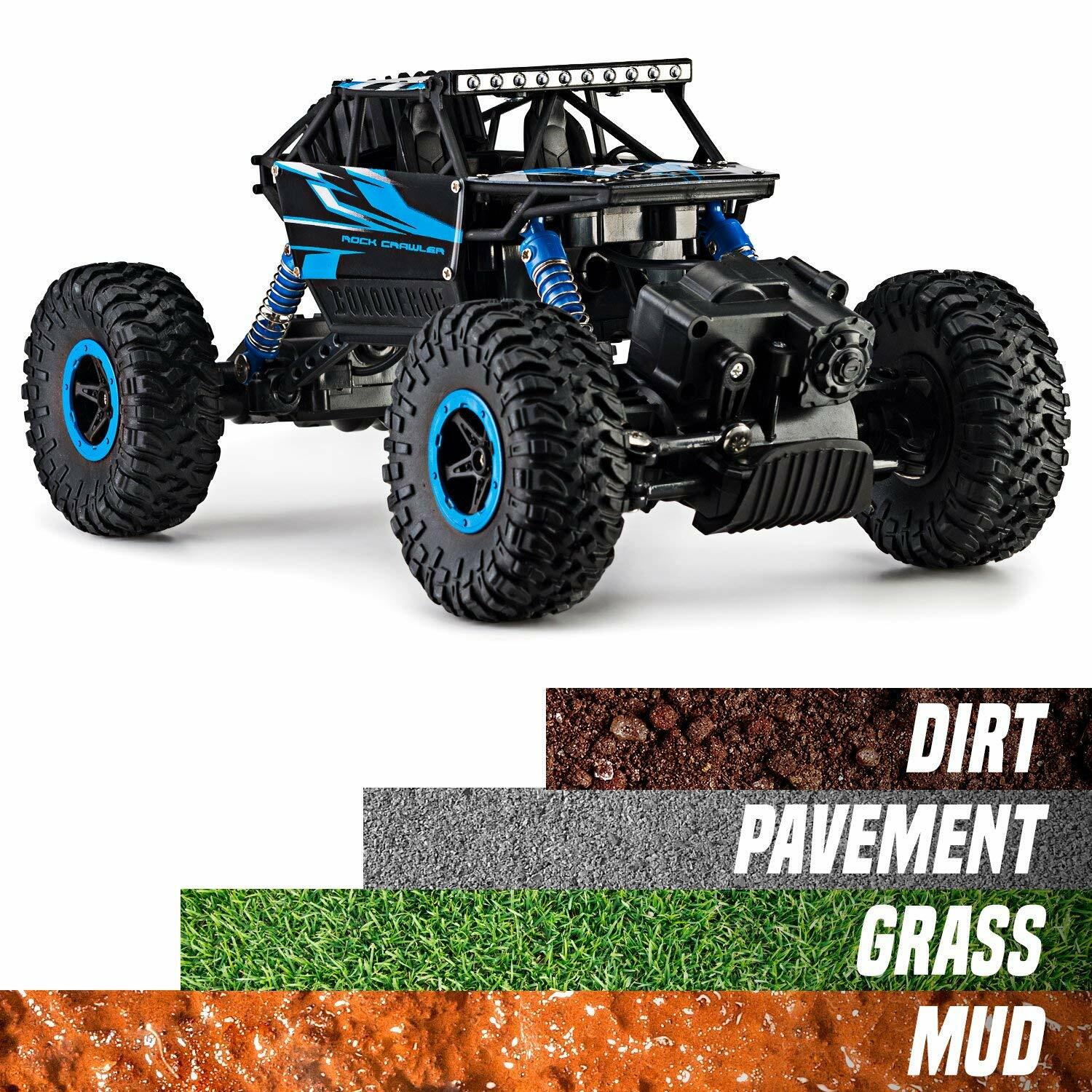 Monster Truck radiocontrol con control remoto 2.4G 4x4 todoterreno coche de radiocontrol con 2 baterías juguete regalo- - Image 3