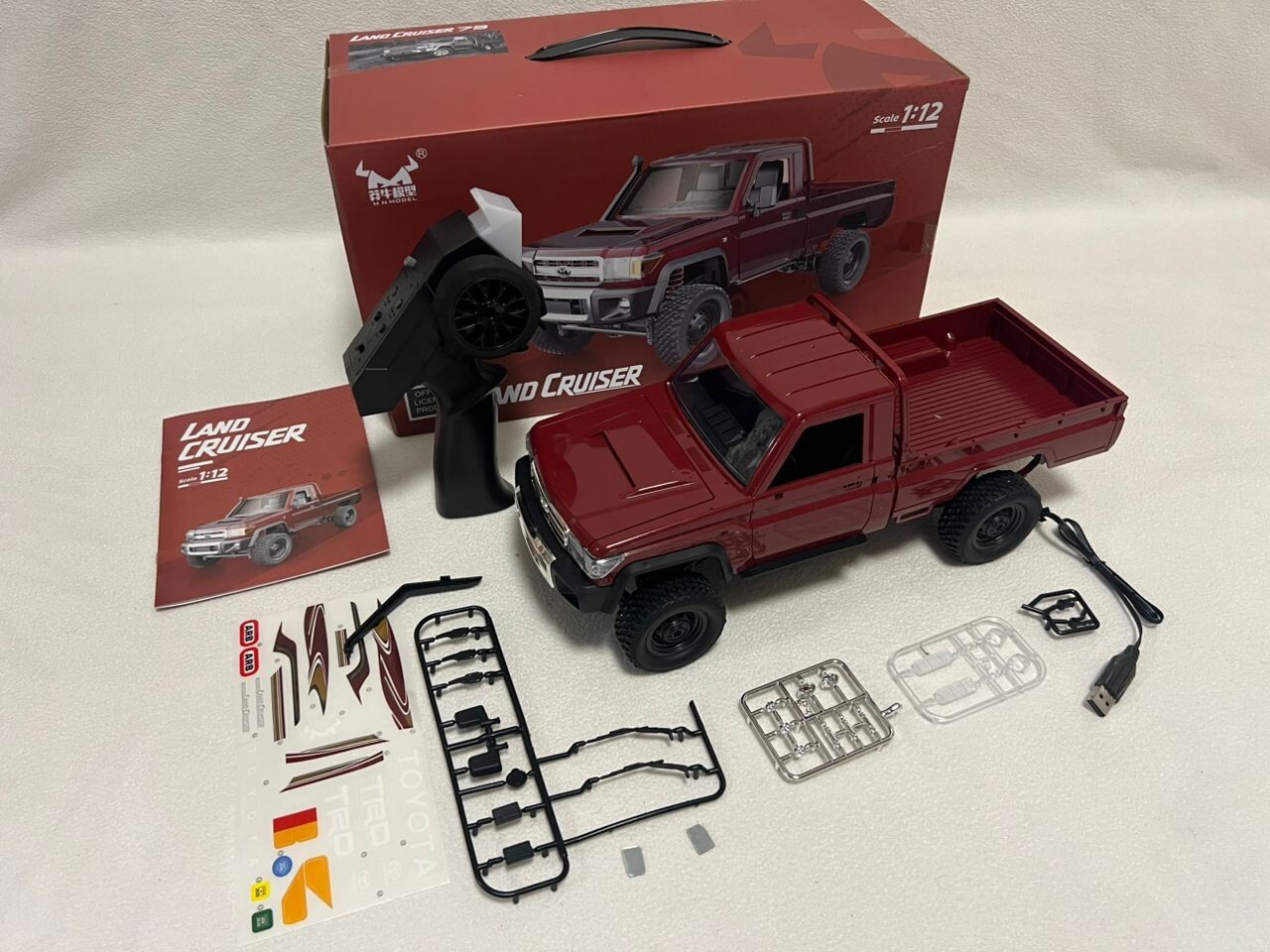 Toyota Land Cruiser MN82 RC Car Crawler escala 1:12, 2.4G 4x4, camión todoterreno-