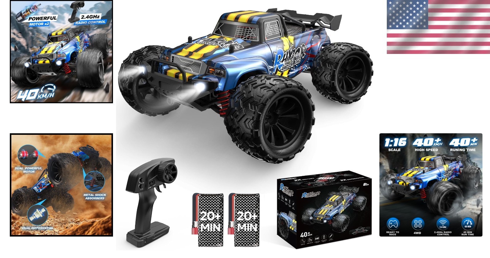 Camión RC 4x4 con velocidad 40KPH - Control 2.4GHz - Incluye baterías recargables- - Image 2