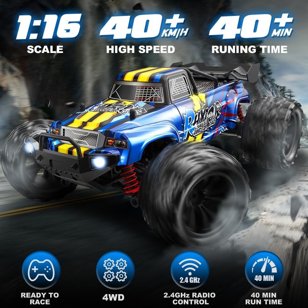 Camión RC 4x4 con velocidad 40KPH - Control 2.4GHz - Incluye baterías recargables- - Image 4