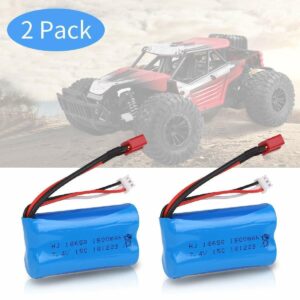 2 Piezas 1500mAh Li-ion Batería 7.4V para WLtoys 4x4 Rc Coches Camión Buggy Repuesto-