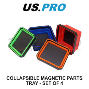 Juego de 4 bandejas plegables para piezas magnéticas US PRO Tools, bandejas de colores 6746-