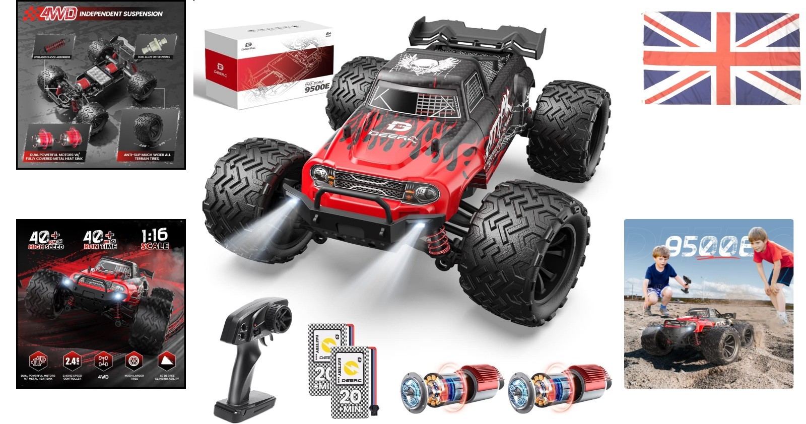 Monster Truck todo terreno 4x4 RC - 25 MPH coche de carreras para niños y adultos- - Image 2