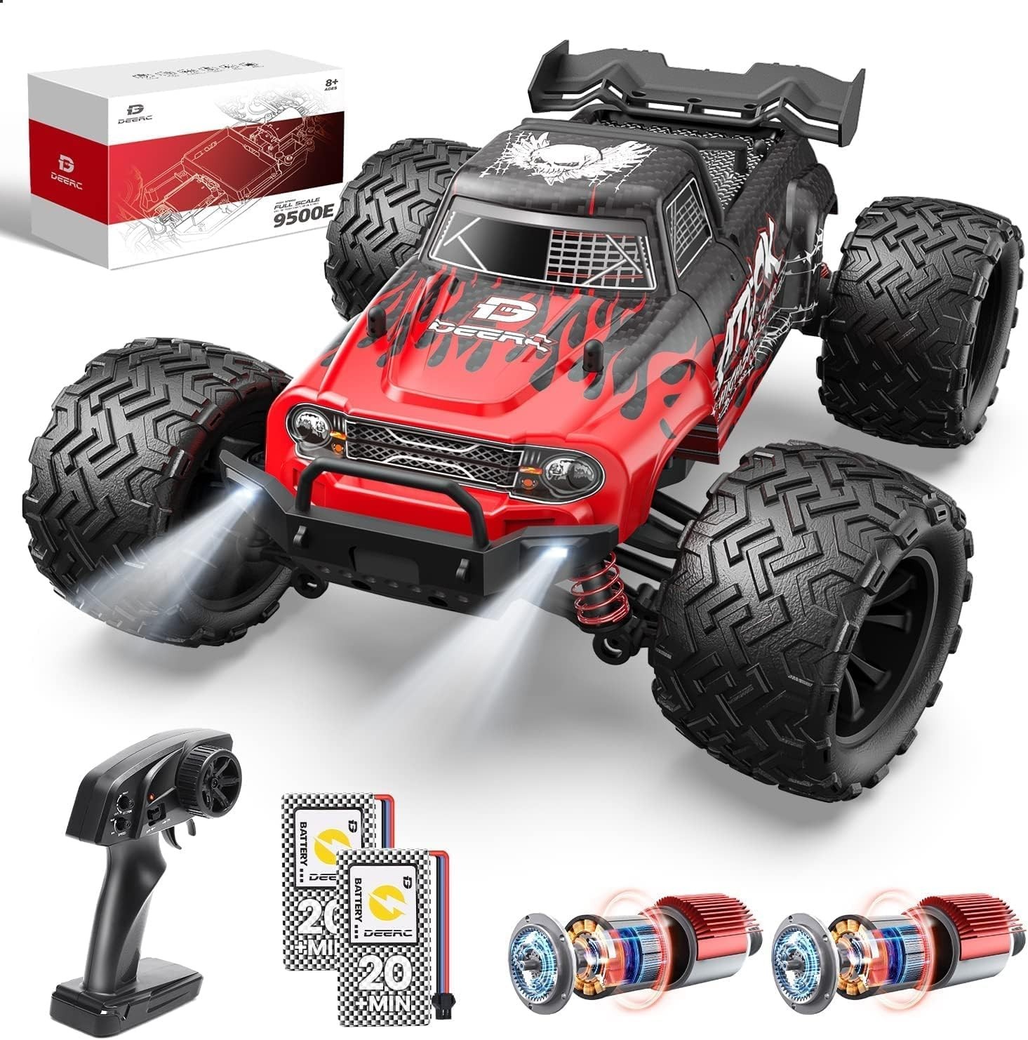 Monster Truck todo terreno 4x4 RC - 25 MPH coche de carreras para niños y adultos- - Image 3