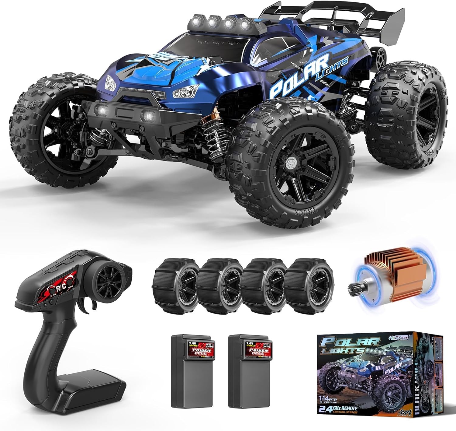 Monster Truck todoterreno recargable 1:14 - baterías dobles y 40 minutos de juego- - Image 3