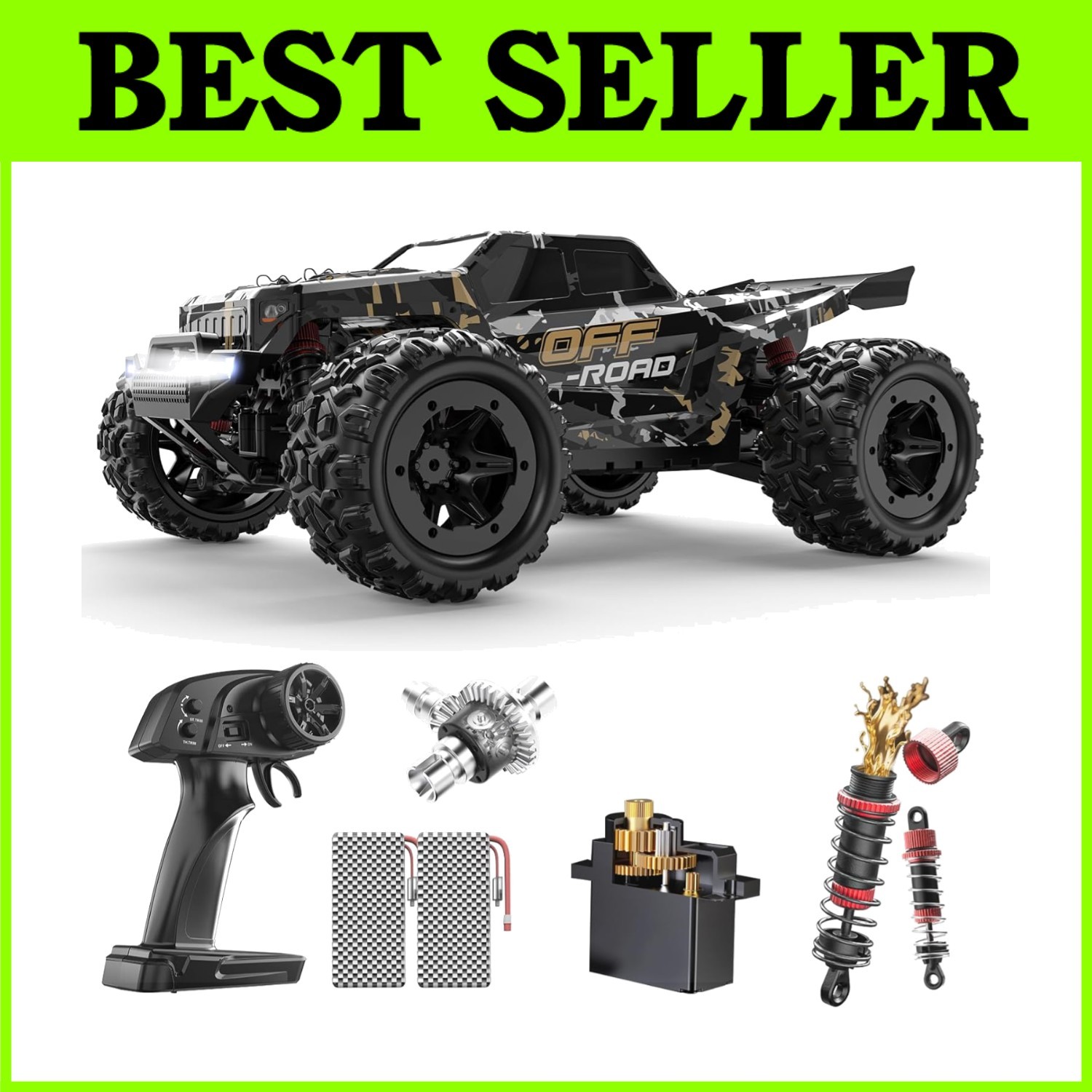 Monster Truck Control Remoto Impermeable con 2 Baterías-