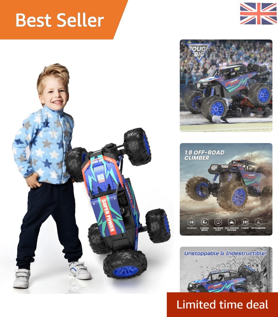 Monster Truck Ultimate escala 1:8 DE60 RC - diversión todo terreno con audio realista-
