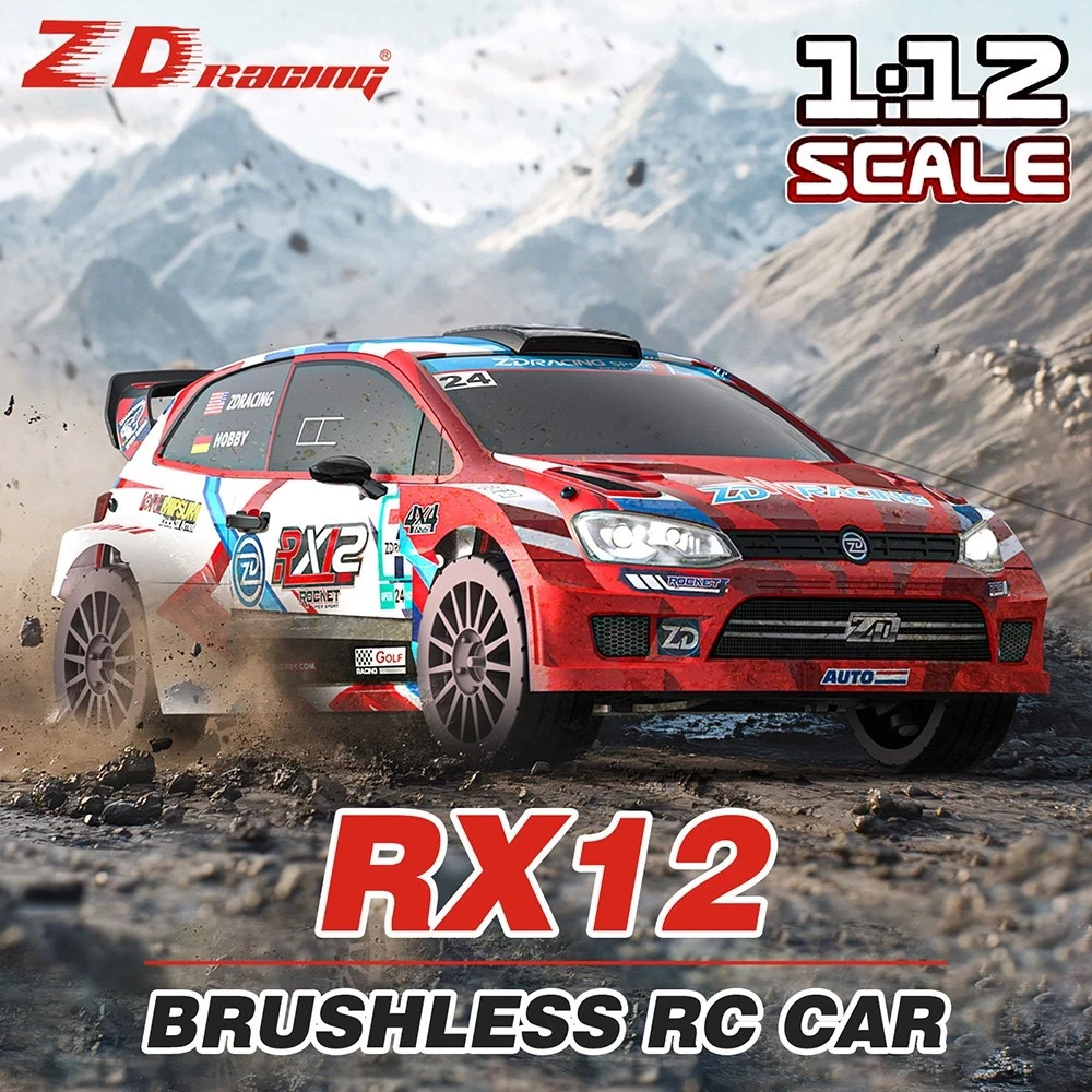 Coche de radiocontrol ZD Racing RX12 1/12 4x4 2,4 G 70 km/H sin escobillas motor dirft vehículo de rally-