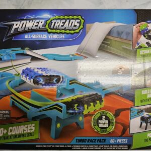 Power Treads Vehículos Todo Superficie Turbo Race Pack, ¡60 Piezas Más! ¡Nuevo!-