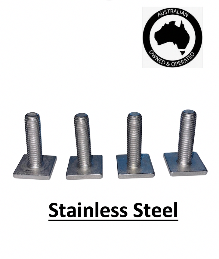 4x Pernos de toldo de oruga en T de acero inoxidable Thule Rola Rhino M8 4x4 4x4-