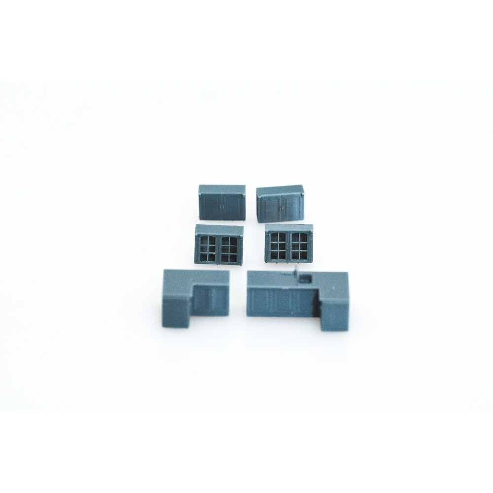 Yao's Studio1/87 HO Scale Kitchen Sink Cabinet Wall Mounted Storage Cabinets set - Image 2