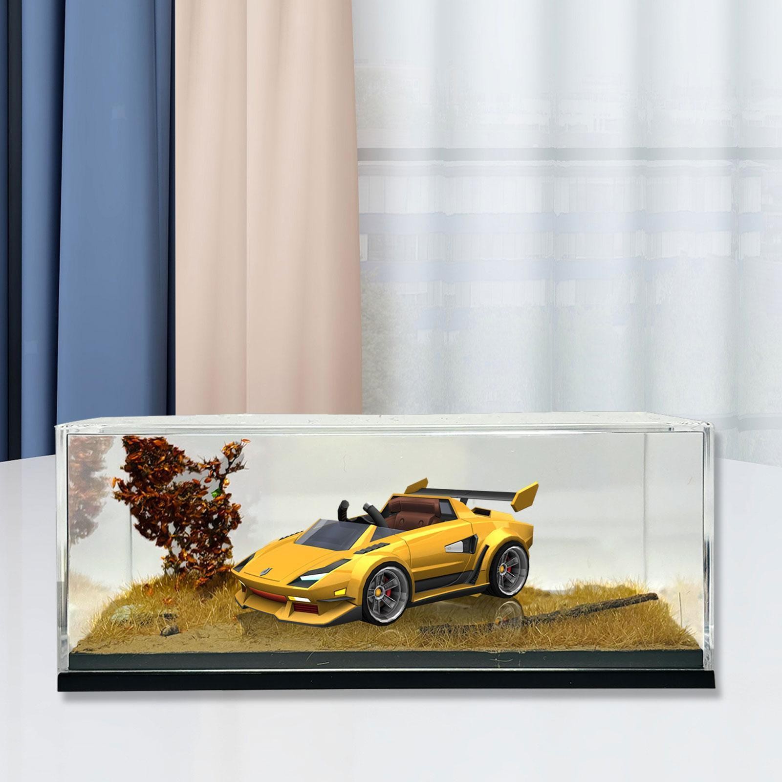 Model Car Display Case 1:64 Organizer Miniature Scenery Ornament Display Box - Image 3