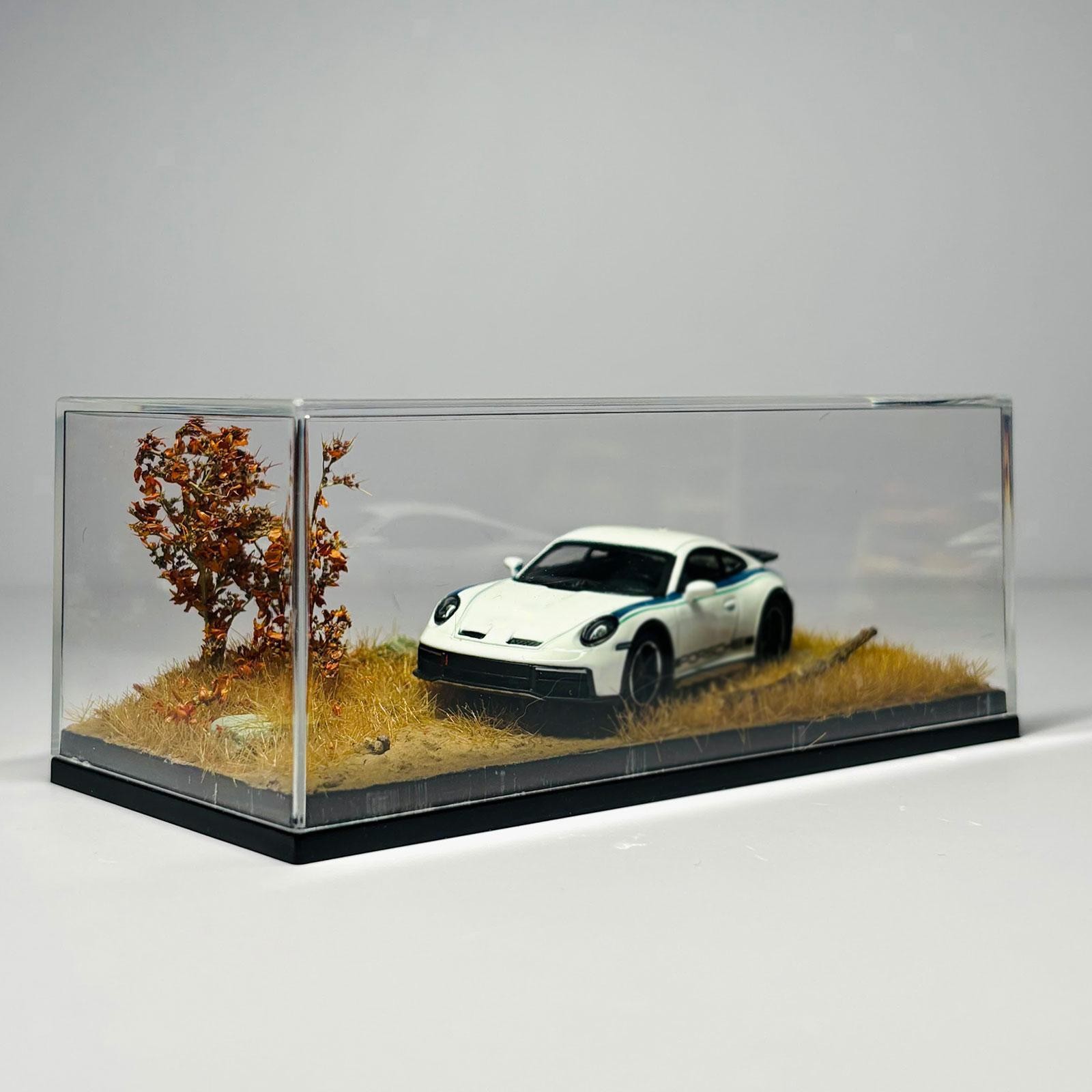 Model Car Display Case 1:64 Organizer Miniature Scenery Ornament Display Box - Image 5
