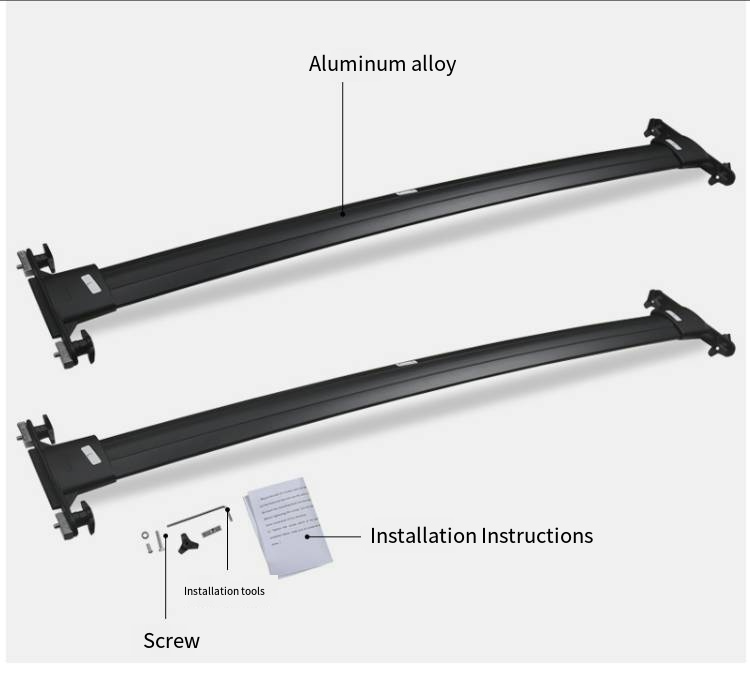 4 piezas para Toyota 4Runner 2010-2024 riel de techo lateral barra transversal accesorios- - Image 3