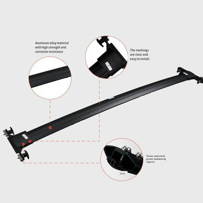 4 piezas para Toyota 4Runner 2010-2024 riel de techo lateral barra transversal accesorios- - Image 5
