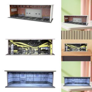 1/64 Model Car Display Case Garage Diorama Decorative Dustproof Display Box