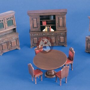 Verlinden 1/35 Dining Room Furniture (Table w/4 Chairs, Hutch & 2 Cabinets) 2230