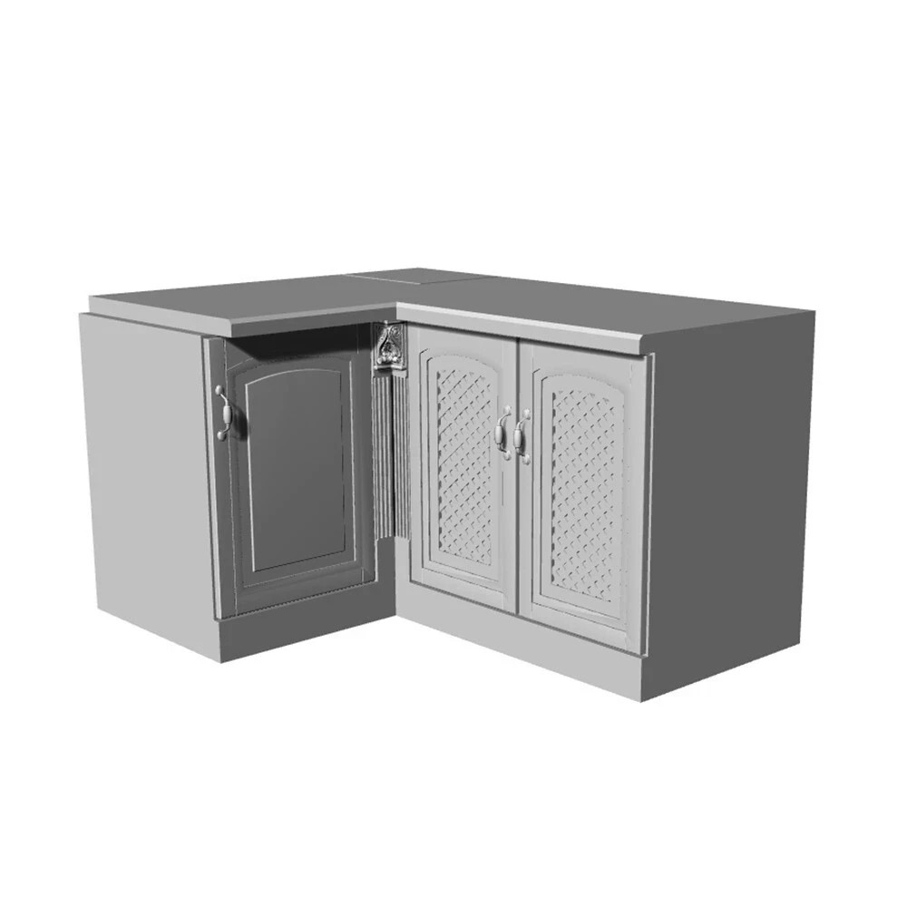 LYT48224 1/48 Car &Railroad Accessory Props Low Storage Cabinet L-Shaped Cabinet