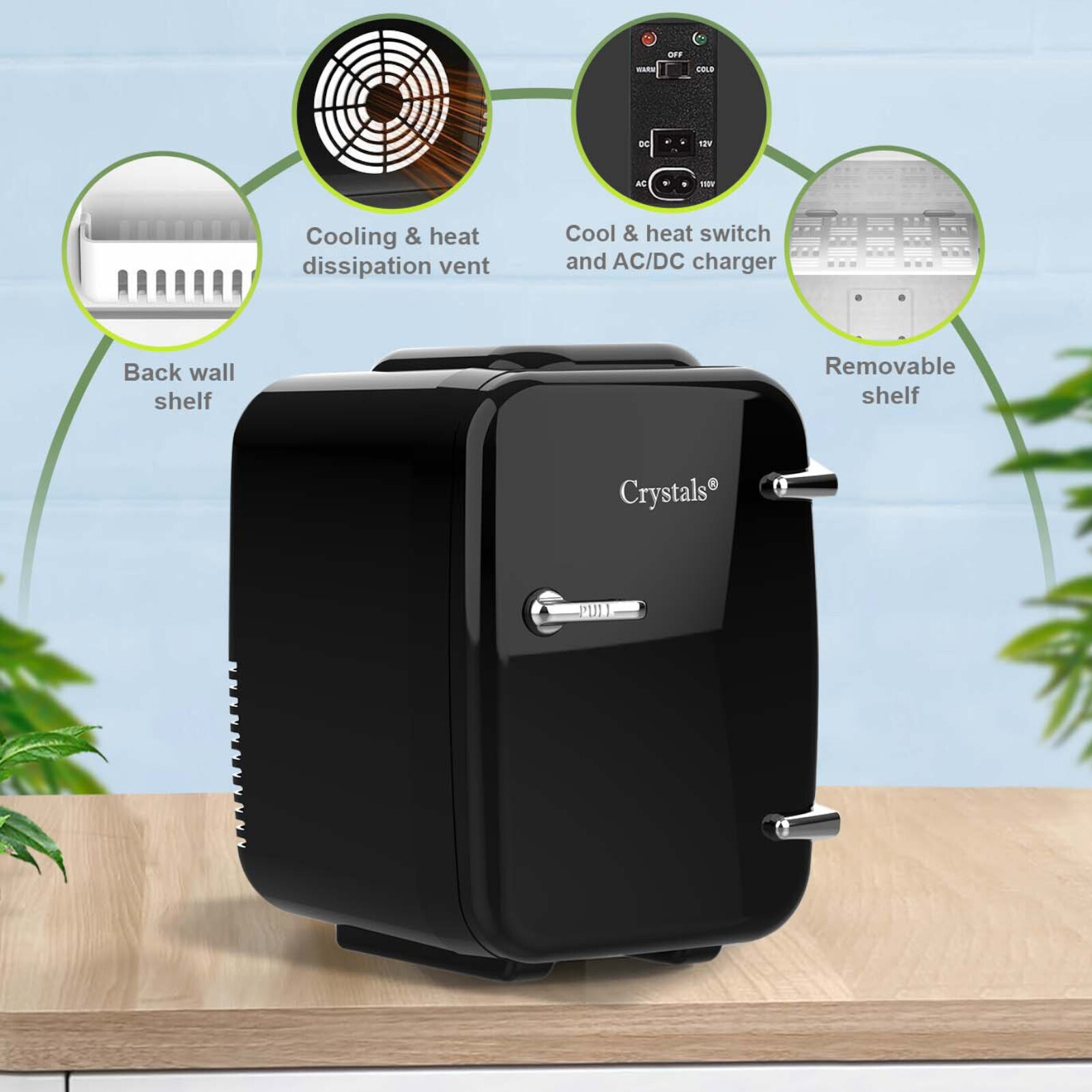 Mini nevera portátil 4 L mesa eléctrica pequeño enfriador dormitorio hielo taquilla- - Image 4