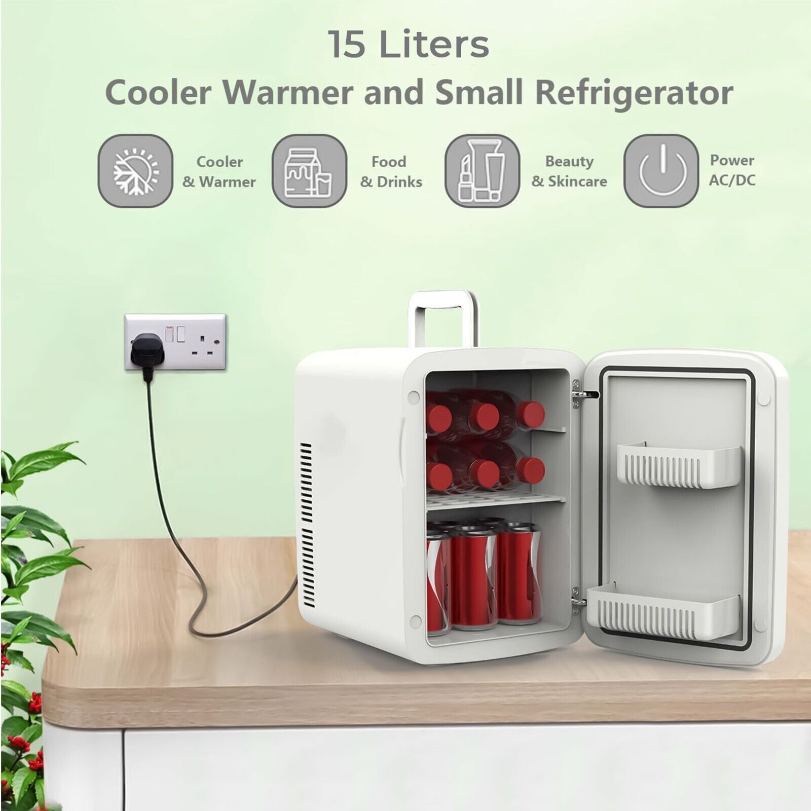 4/10/15L Mini Nevera Mesa Enfriador Eléctrico Calentador Portátil Hielo Caja Coche- - Image 4