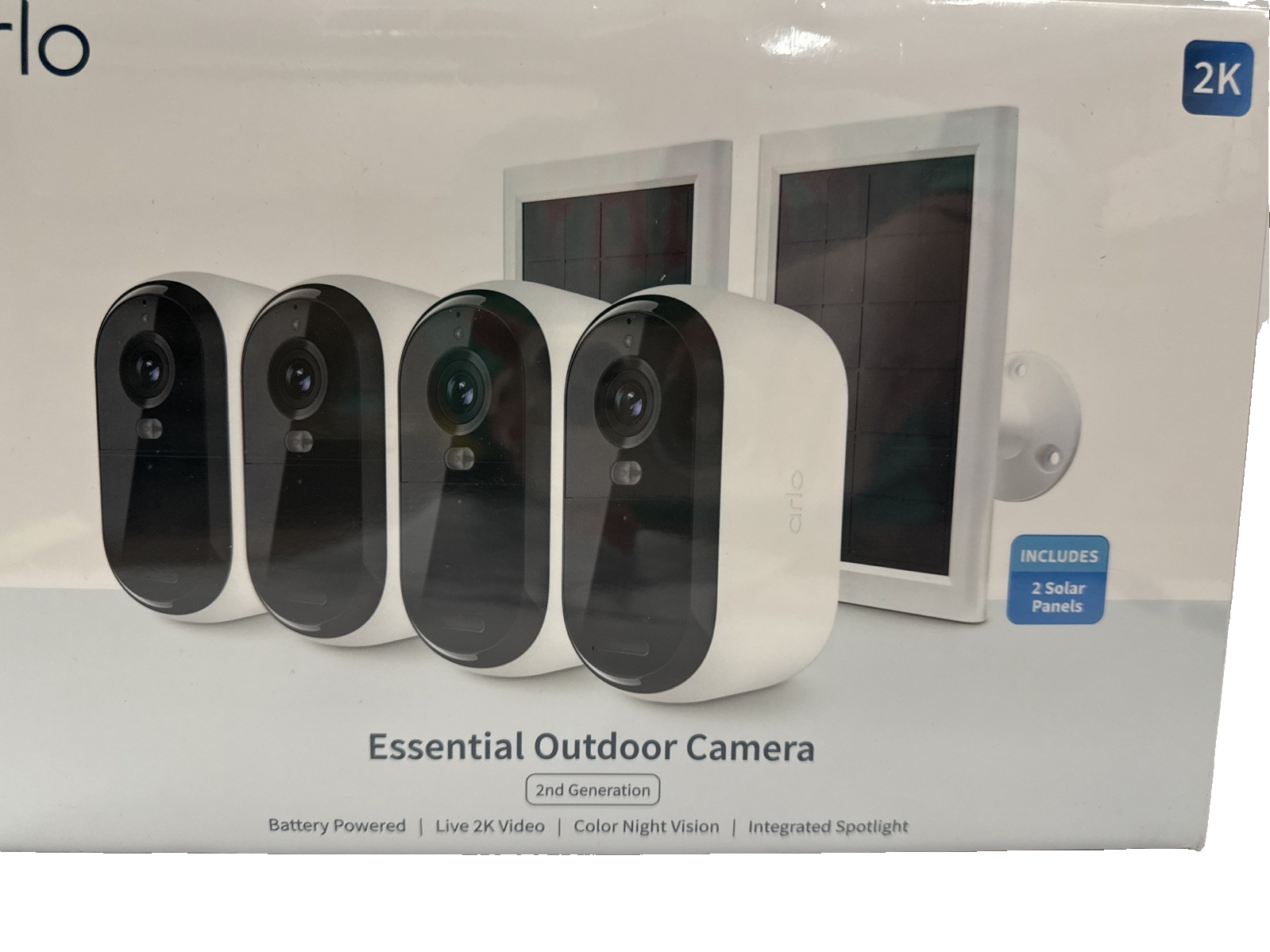 Cámaras de seguridad Arlo, 4 cámaras exteriores con paneles solares, 2K - VMK3450- - Image 2