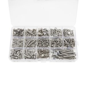 Paquete de 433 tuercas de cabeza hexagonal de acero caja surtida para coche de radiocontrol Axial SCX6 4x4 1/6-