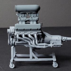 572 ENGINE STAND BASE TROLLEY 3D print 1:8 1:12 1:18 1:24 scale JPGMODELS