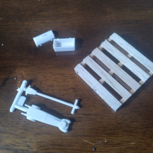 Floor Jack, Tool Box, & Pallet- MPC 1/25 - Project, Parts, Garage, Shop, Diorama