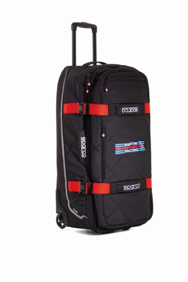 Sparco 016437MRRS Martini Racing XL Trolley Bag—Black & Red Racing Gear Luggage