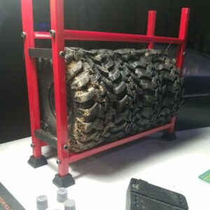 Accesorio impreso en 3D para almacenamiento de llantas y ruedas de garaje para porta neumáticos RC escala 1/10 -
