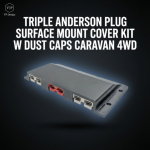 Kit de cubierta de montaje en superficie triple enchufe Anderson con tapones antipolvo caravana 4x4-