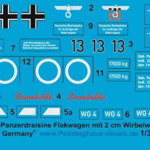 Peddinghaus 3111 1/35 Tank Trolley Flak Wagon With 2 CM Whirlwind Tower