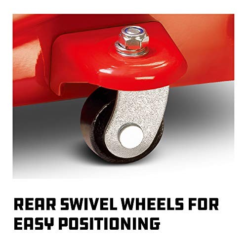 Powerbuilt 640181 Garage Trolley Jack, red 2-Ton - Image 4