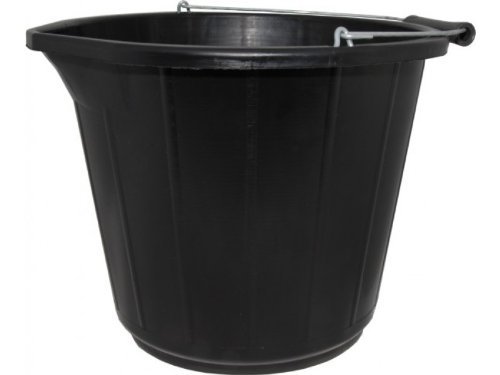 Cubo de plástico Black Builders 3 galones 14 litros 14 L almacenamiento de mezcla de agua fuerte- - Image 2