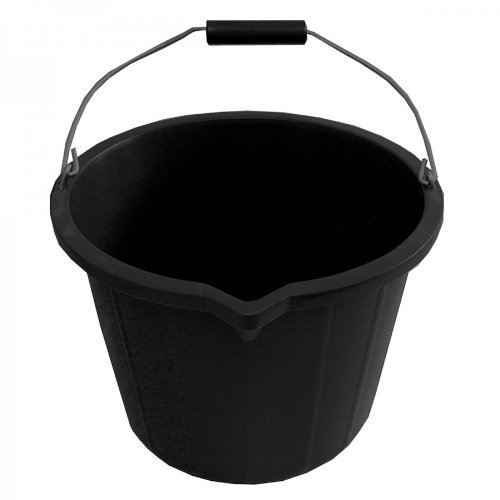 Cubo de plástico Black Builders 3 galones 14 litros 14 L almacenamiento de mezcla de agua fuerte- - Image 3