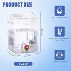 NUEVO Contenedor de agua para almacenamiento dispensador de transporte de camping - 4 galones (15L)-
