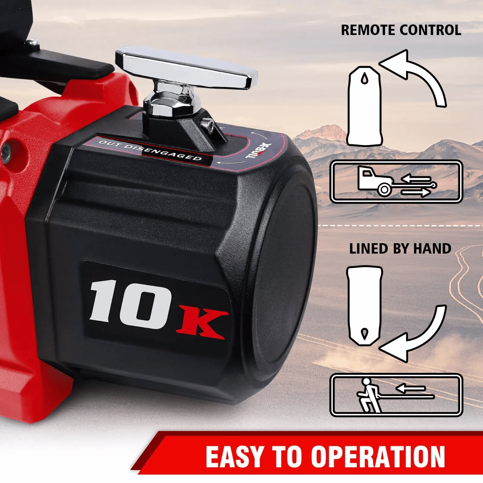 X-BULL Electric Winch 10000LBS 12V Synthetic Rope Towing Trailer Truck 4WD 4X4 - Image 5