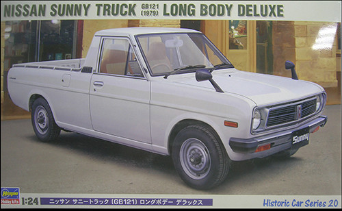 DATSUN Sunny Truck Hasegawa Model kit box 1:24 WHITE B120 1200 Ute Long Body