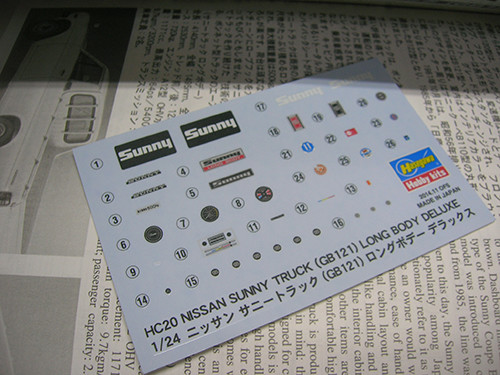 DATSUN Sunny Truck Hasegawa Model kit box 1:24 WHITE B120 1200 Ute Long Body - Image 4