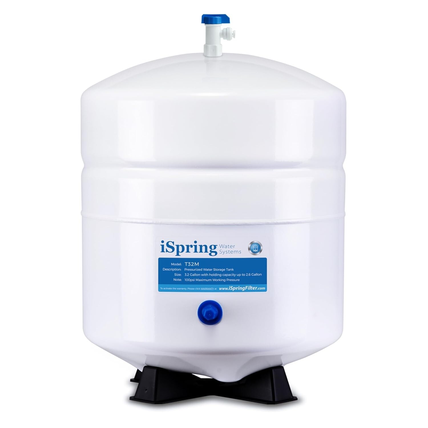 Tanque de almacenamiento de agua de grado alimenticio con válvula de acero inoxidable - Capacidad de 4 galones- - Image 3
